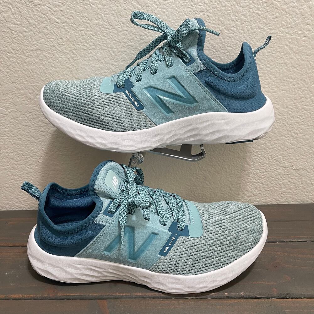 Size 10 New Balance Women’s Fresh Foam Foam Sport V2 Running Shoes Blue White